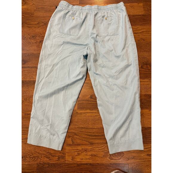 Tommy Hilfiger Women's High Rise Daytime Cropped Pants Blue Size XL NWT - Picture 2 of 10